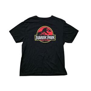 Jurassic Park Logo T-Shirt Men’s L Black Graphic Tee